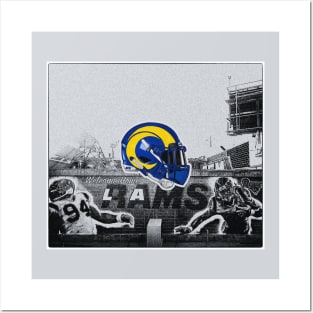 80's Rams Helmet [Vintage Distressed] Posters and Art